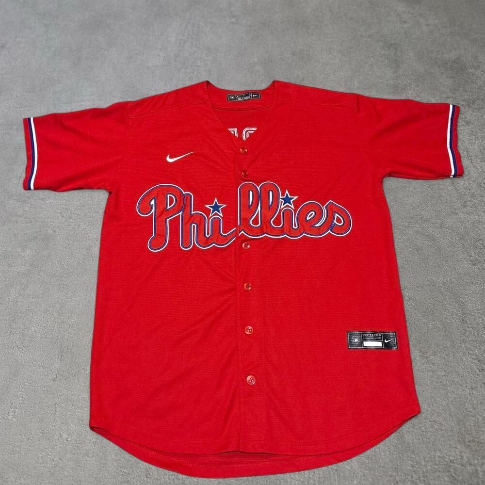 Nike Philadelphia Phillies Bryce Harper 3 Red Baseball Jersey Men’s M